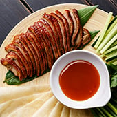 Sliced Peking Duck, Pancakes And Hoysin Sauce