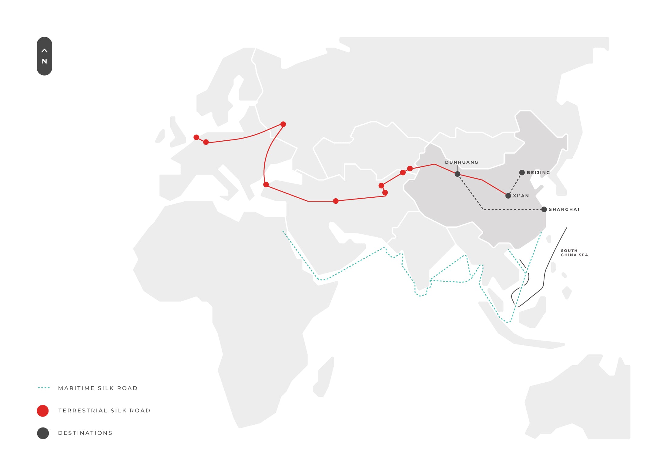 Silk Road Tour Map Essence Of China And Silk Road Gem